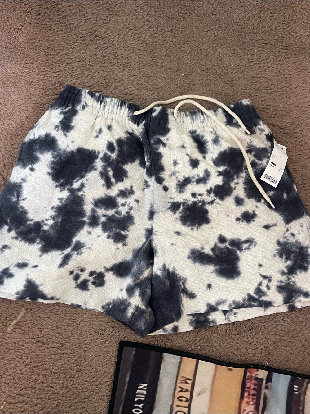 BDG Tie-Dye Black and White Shorts
